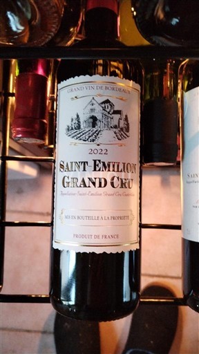 Bordeaux Saint-Émilion Grand Cru Artevino.sas 2022