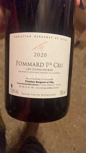 Bourgogne Ikke specificeret Premier Cru Christian Bergeret et Fille Les Chanlins Bas 2020