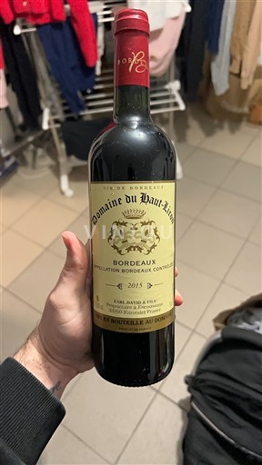 Bordeaux Domaine Haut-Lavin 2015