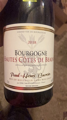 Bourgogne Ospecificerad Paul-Henry Lacroix 2018