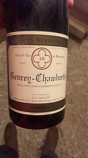 Burgundija Gevrey-chambertin Jean Bernard Carte limitée 2017