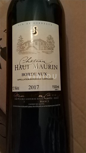 Bordeaux Château Haut Maurin 2017