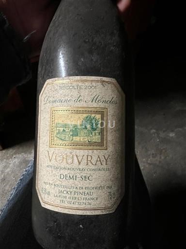 Loiredalen Vouvray Domaine Monclo 2001