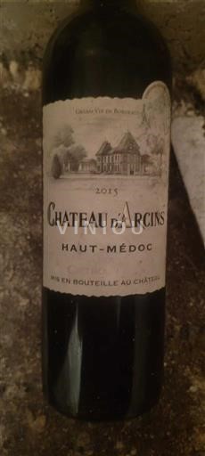 Bordeaux Haut-Médoc Château Arcins 2015