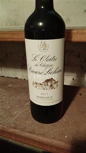 Bordéus Margaux Château Prieuré-Lichine Le Cloître 2012