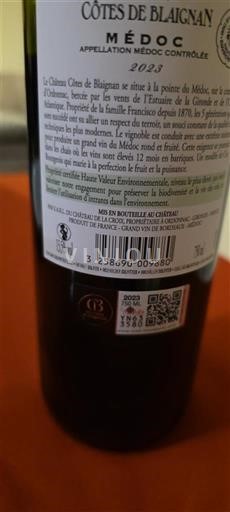 Bordeaux Médoc Côtes de Blaignan 2023