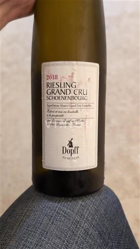 Alsace Không được chỉ định Grand Cru Dopff au Moulin Riesling Grand Cru Schoenenbourg 2018