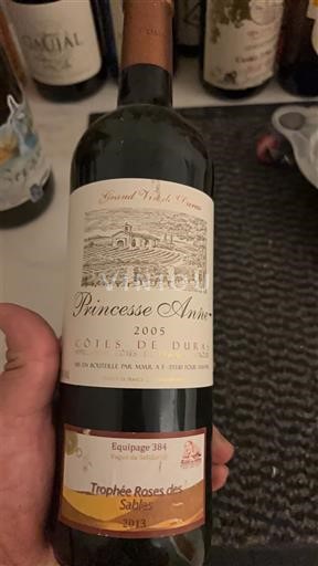 Lounais-Ranska Côtes-de-duras Lionel Vialar Chassin Princesse Annie 2005