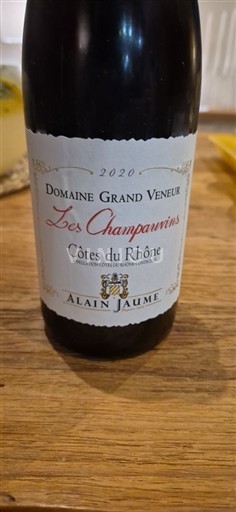 Vallée du Rhône Côtes-du-rhône Domaine Grand Veneur Les Champauvins 2020