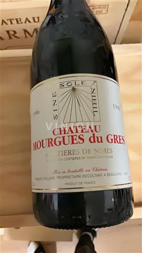 Rhônen laakso Nîmesin viinialue Château Mourgues du Grès Sine Sole Nihil 1996