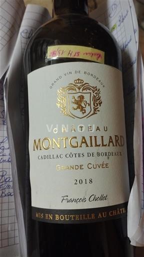 Bordeaux Cadillac-côtes-de-bordeaux Château Montgaillard Grande 2018