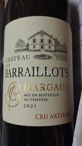 Bordeaux Margaux Château Les Barraillots 2021