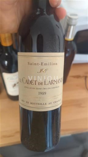 Burdeos Saint-Émilion Château Larmande Le Cadet de Larmande 1989