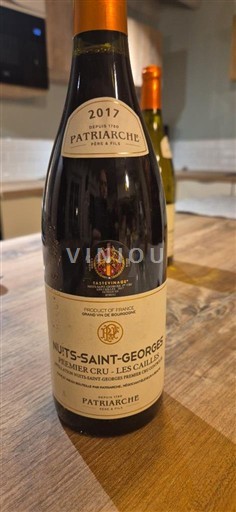 Burgund Nuits-Saint-Georges Premier Cru Patriarche Premier Cru Les Cailles 2017