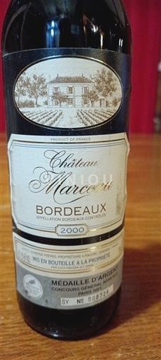 Bordeaux Château Marceau 2000