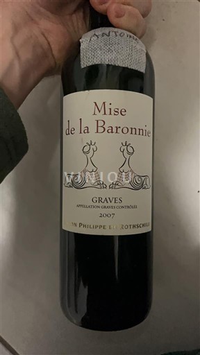 Bordeaux Graves Baron Philippe de Rothschild Mise de la Baronnerie 2007