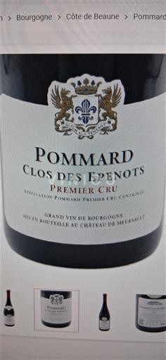 Burgundy Pommard Premier Cru Château Meursault Clos des Epenots 2020