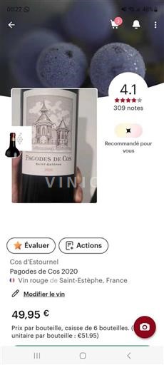 Bordeaux Saint-Estèphe Cos Estournel Pagodes de Cos 2020