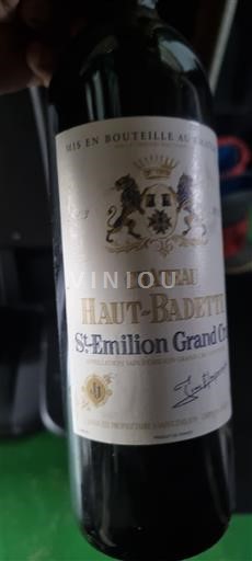 Bordeaux Saint-Émilion Grand Cru Grand Cru Château Haut Badette Không niên vụ
