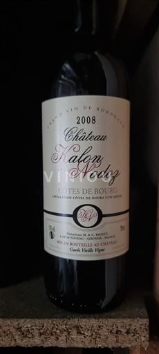 Burdeos Côtes-de-bourg Château Kalon Nodoz Vieilles Vignes 2008