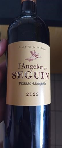 Bordeaux Pessac-Léognan Château Seguin L'Angelot de Seguin 2022