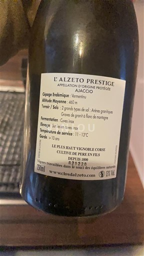 Korsika Ajaccio Clos Alzeto L'Alzeto Prestige Ikke årgangsbestemt