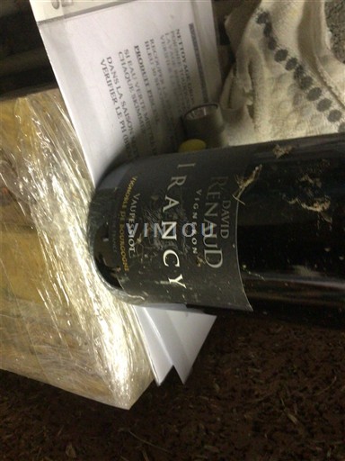 Burgundi Irancy David Renaud 2014 Ei vuosikertaa