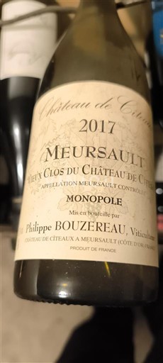 Burgund Meursault Château Citeaux Vieux Clos du Château de Citeaux Monopole 2017