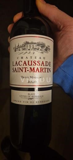 Бордо Блай-Кот-де-Бордо Château Lacaussade Saint-Martin Trois Moulins 2020