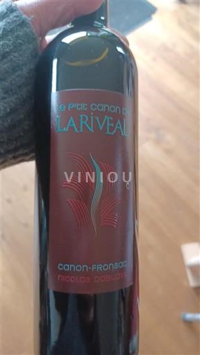 Bordeaux Canon-Fronsac Lariveau Le P'tit Canon de Lariveau Neleten.
