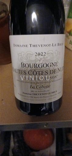 Burgundsko Hautes Côtes de Nuits Domaine Thevenot-Le Brun La Cabotte 2022