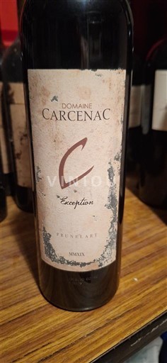 Viner Rouge sec Exception Domaine Carcenac 2019 Frankrike Sydväst Gaillac AOC