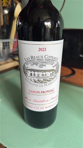 Bordeaux Canon-Fronsac Domaine Margalès Les Beaux Coteaux 2023