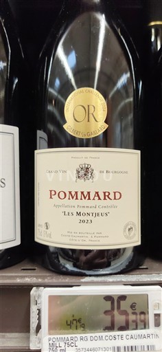Bourgogne Pommard Domaine Coste-Caumartin Les Montjeus 2023