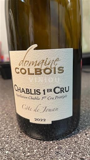 Burgundi Chablis Premier Cru Premier Cru Domaine Colbois Côte de Jouan 2022
