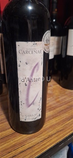 Wijnen Rouge sec d'Antan Domaine Carcenac 2018 Frankrijk Zuidwest-Frankrijk Gaillac AOC