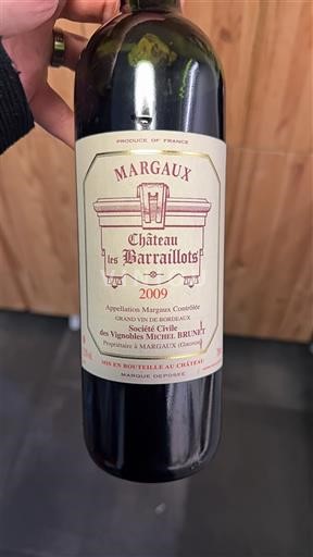 Bordeaux Margaux Château Les Barraillots 2009