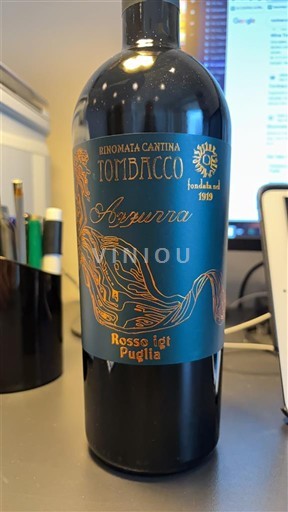 Vine Rouge sec Azzurra Tombacco 2020 Italien Apulien Ikke specificeret DOC