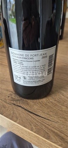Thung lũng sông Loire Coteaux-d'ancenis Domaine Port-Jean 2023