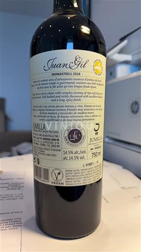 Murcia Jumilla Juan Gil Monastrell 2018