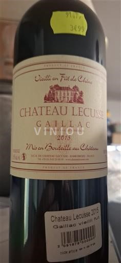 Sudoeste Gaillac Château Lecusse Vieilli en Fût de Chêne 2015