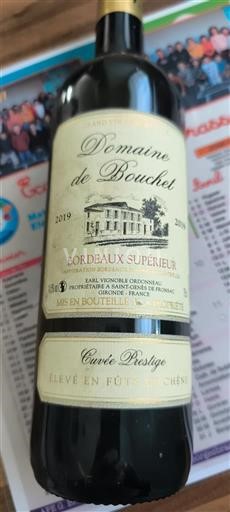 Burdeos Bordeaux superior Domaine Bouchet Prestige 2019