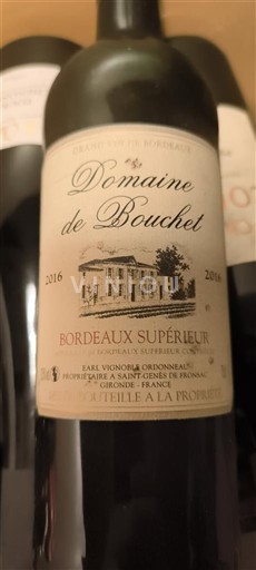 Burdeos Bordeaux superior Domaine Bouchet 2016