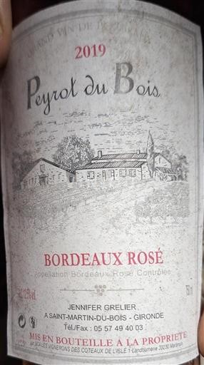 Burdeos Bordeaux rosado Peyrot du Bois 2019