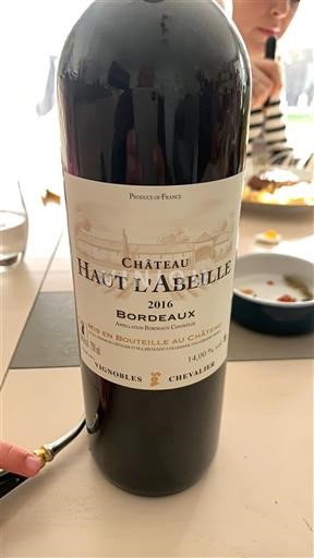 Bordeaux Château Haut L'Abeille 2016