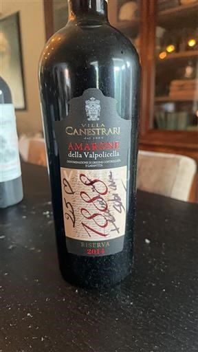 Vinos Rouge sec Riserva Villa Canestrari 2014 Italia Véneto Amarone della Valpolicella DOCG