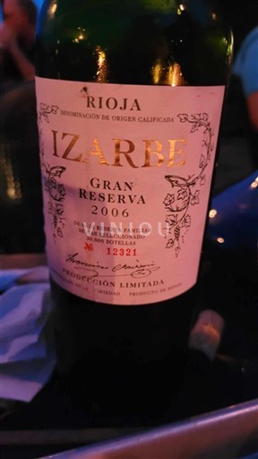 La Rioja rioja Izerbe Gran Reserva 2006