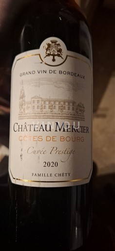 Bordeaux Côtes-de-bourg Château Mercier Prestige 2020