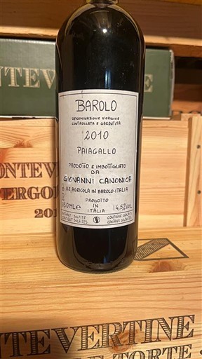 Piedmont Wines Barolo Giovanni Canonica Paiagallo 2010
