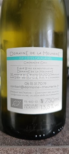 Languedoc và Roussillon Côtes Catalanes Domaine La Meunerie Grenache Gris Không niên vụ